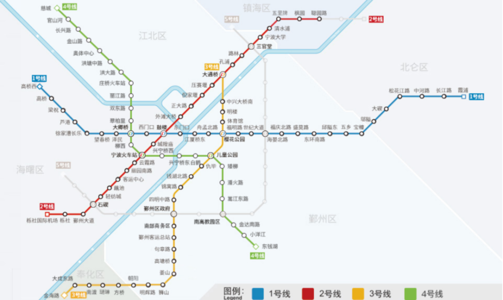 宁波现有地铁交通图依赖于地铁的快速发展,宁波人的出行方式变了,城市