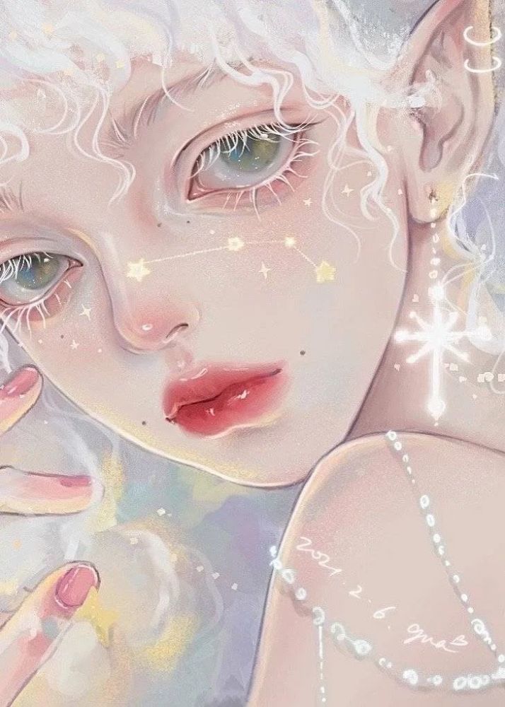 少女心向仙气插画美图壁纸|任意截一个部位都是惊艳的