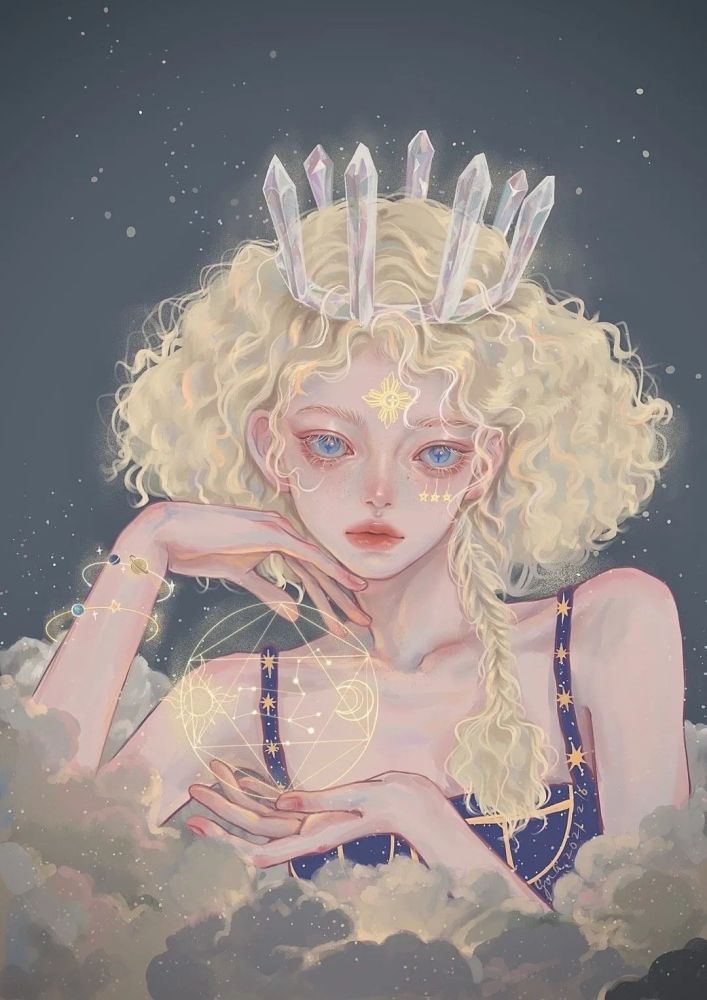 少女心向仙气插画美图壁纸|任意截一个部位都是惊艳的