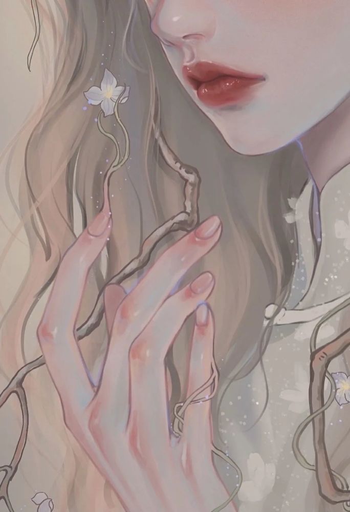 少女心向仙气插画美图壁纸|任意截一个部位都是惊艳的