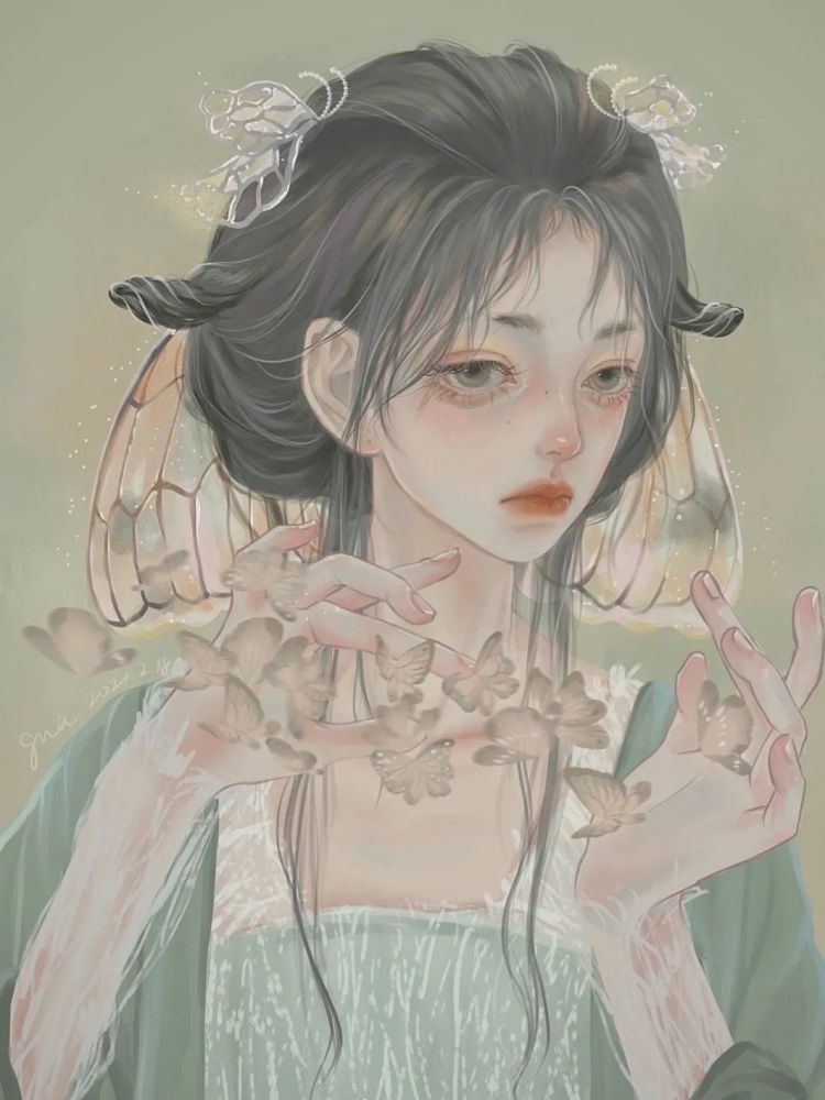 少女心向仙气插画美图壁纸|任意截一个部位都是惊艳的