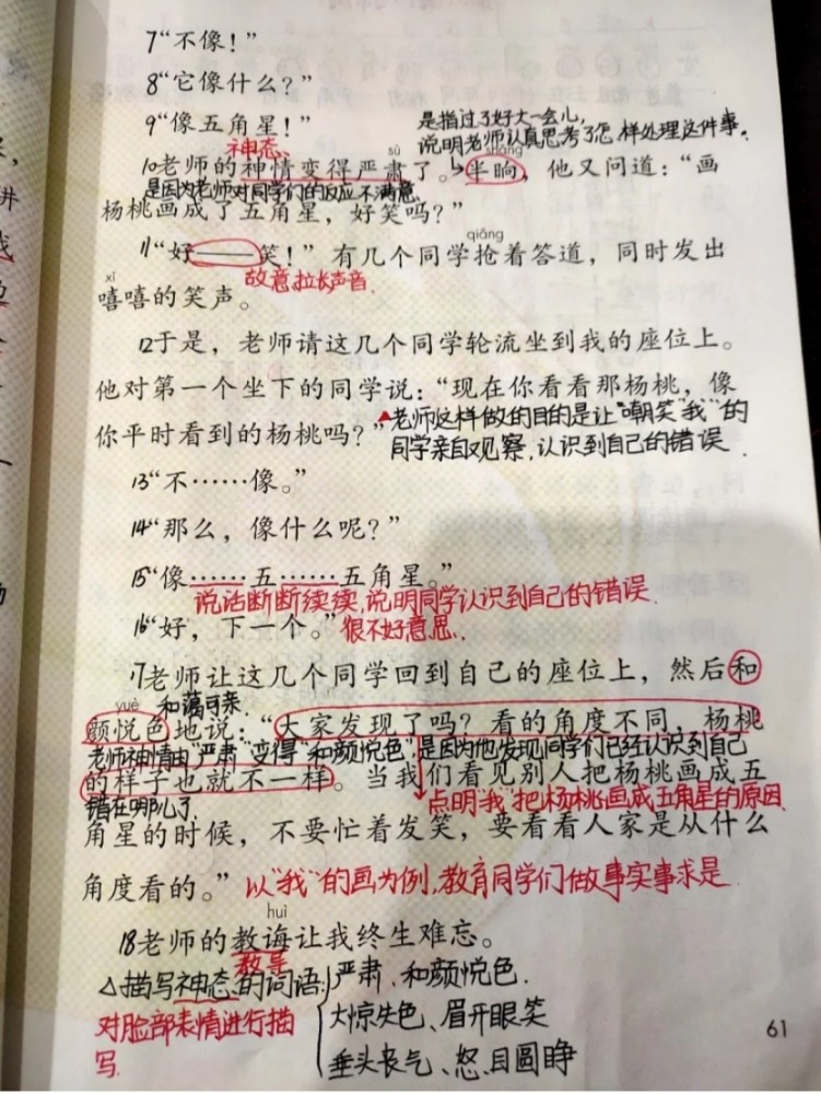 二年级语文下册十三课《画杨桃》课文笔记,预习的好帮手