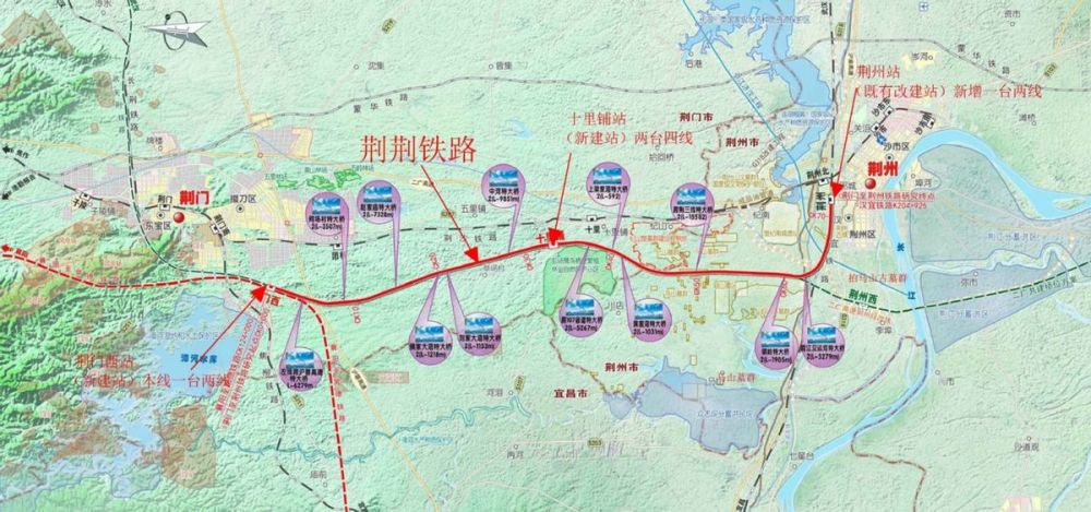 荆荆铁路不足80公里,设置3个线路所,将改变湖北中西部高铁格局