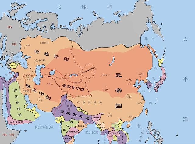 元朝地图 前言 在元朝时期,当时的皇帝和天上飞翔的候鸟差不多,在