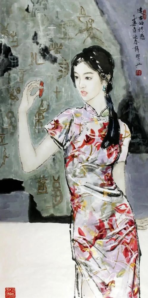 一组水墨旗袍美女,绝美