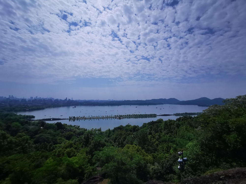 杭州美景,宝石山风景,可鸟瞰西湖的地方