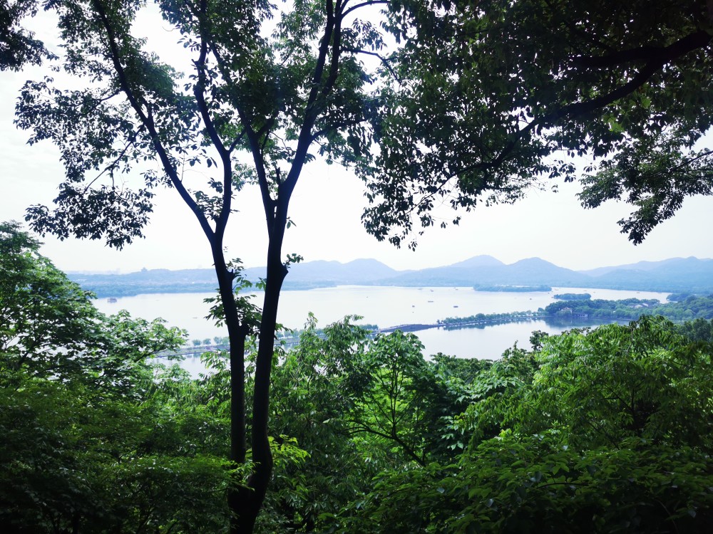 杭州美景,宝石山风景,可鸟瞰西湖的地方