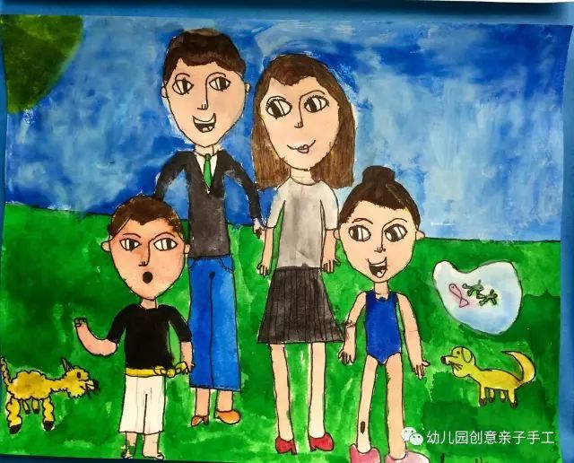 画全家福的一个小妙计 之后无论是画四口之家还是五口之家 想要简单