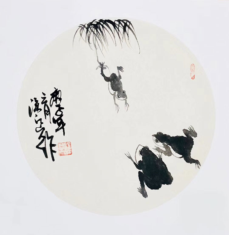 著名国画家,画牛大家,指墨画艺术大家朱祖国作品