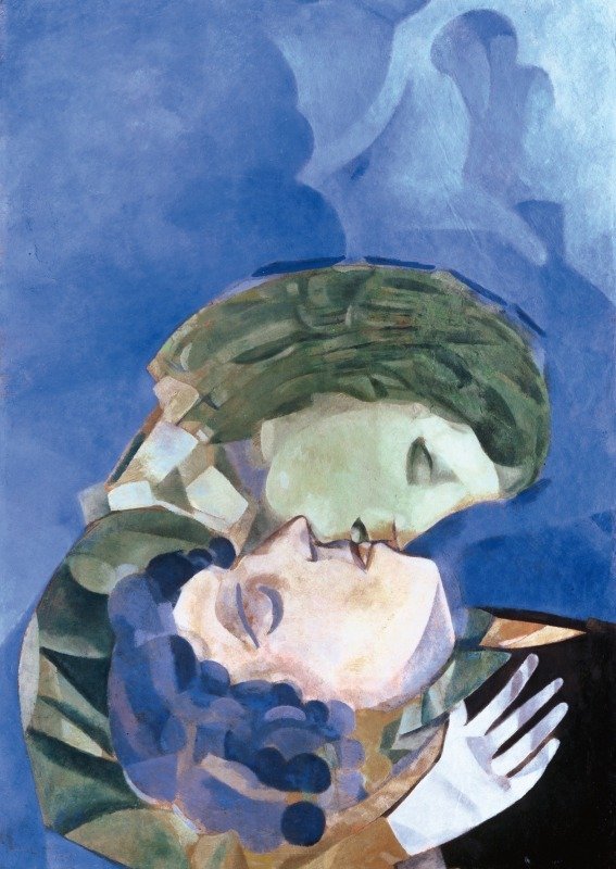 马克夏加尔充满幻想的人物油画作品图