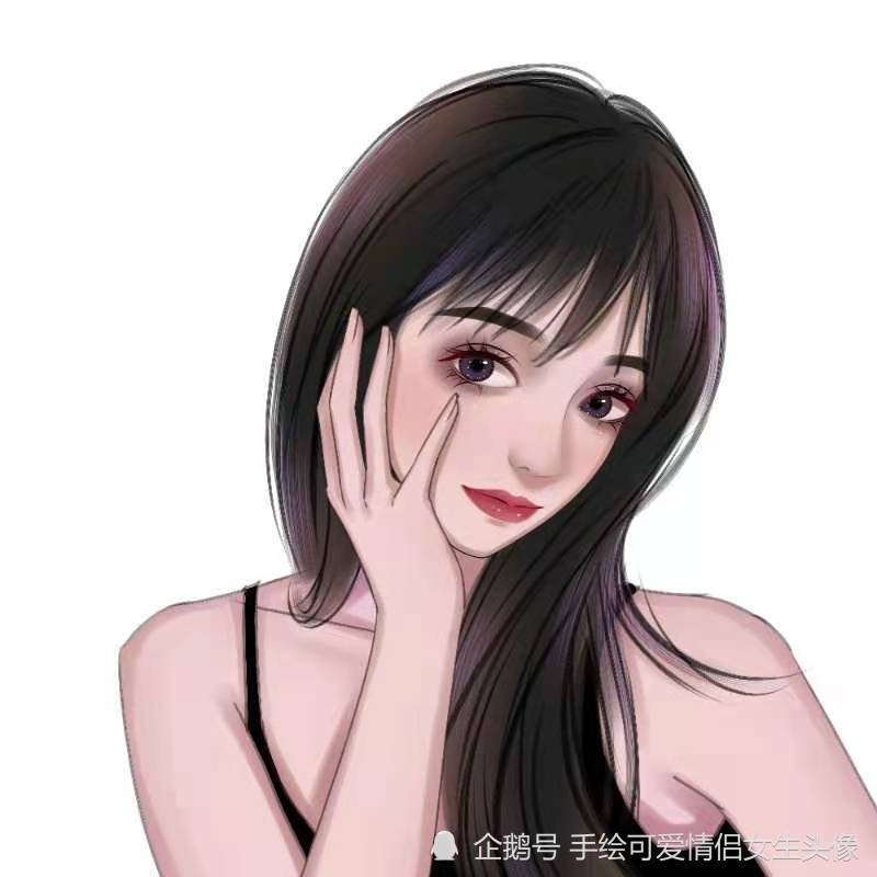 气质手绘女生头像,可甜可盐