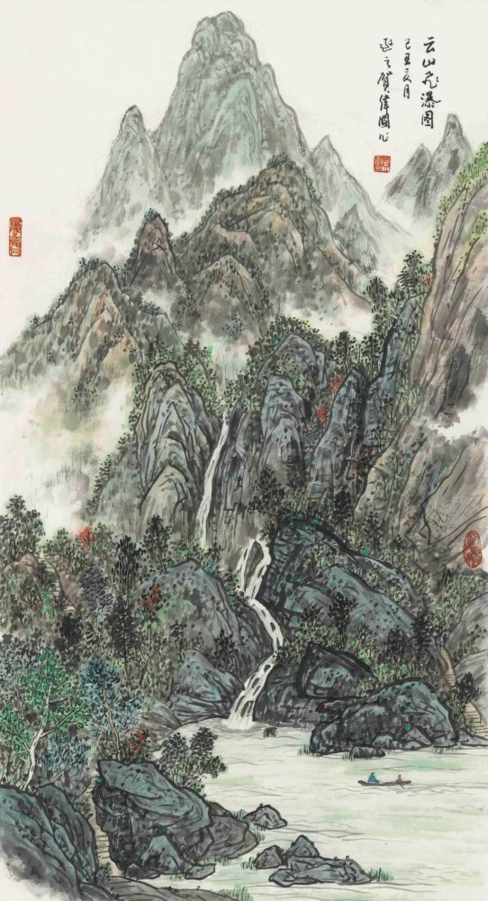 诗中有画,画中有诗——贺伟国文人山水画意境品读