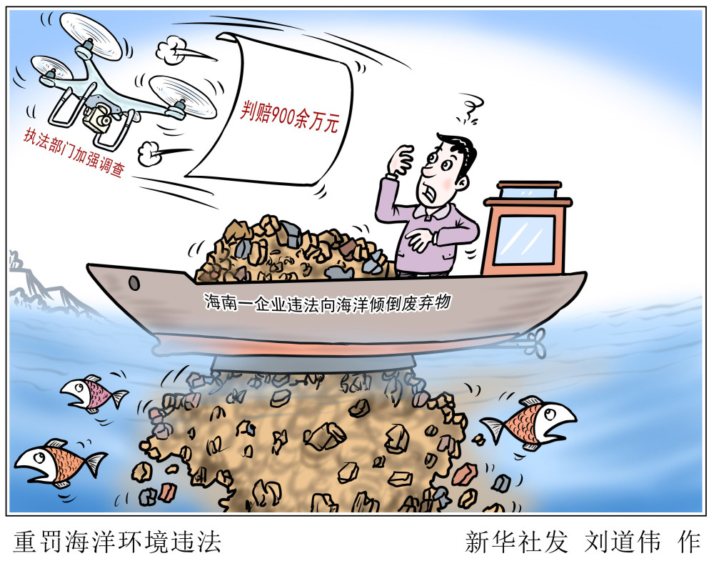 (图表·漫画【以案说法】重罚海洋环境违法