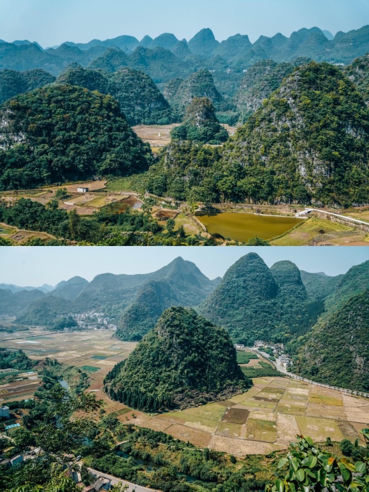 贵州|万峰林田园生活小众山水风光推荐-被田野包围