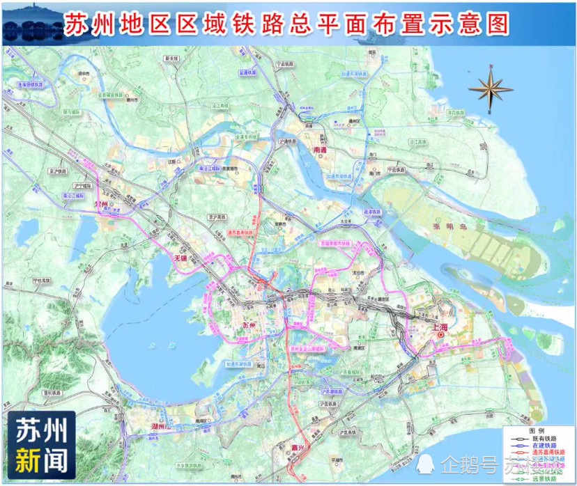 苏锡常城际,如通苏湖两条城际铁路形成了一个城际铁路环,将苏州市区