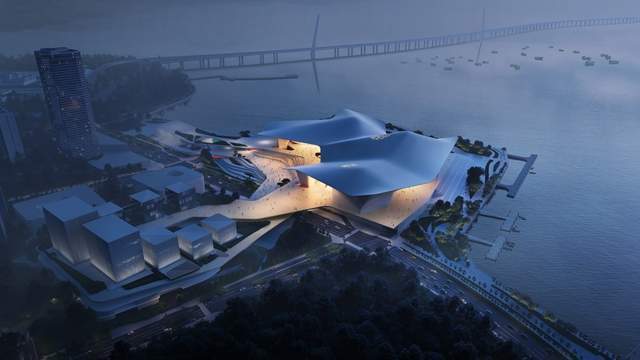 2020深圳歌剧院竞赛入围方案,建筑犹如"古树矗立在巨石之上"
