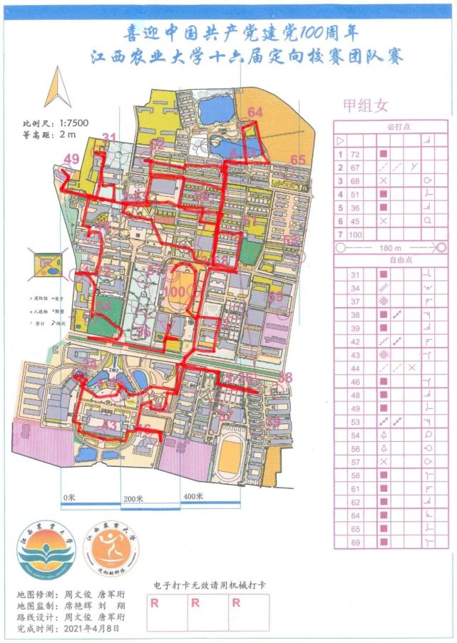 【定向笔记分享】江西农业大学-团队赛