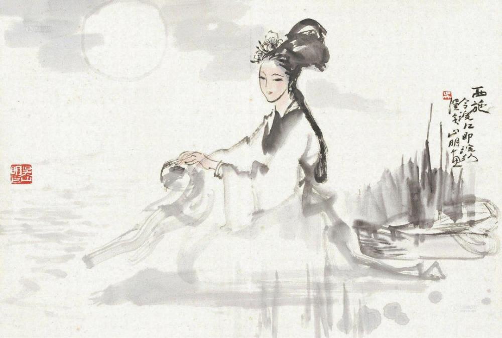 西施与范蠡的故事浣溪沙