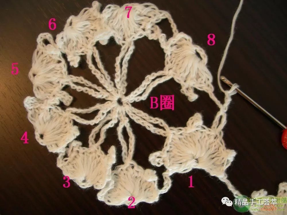 精品教程:一线连梅花的钩编方法