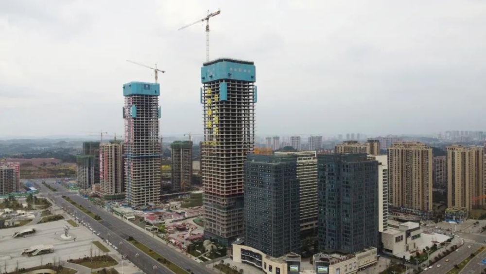 南充"双子塔"建设如火如荼,预计2021年底建成