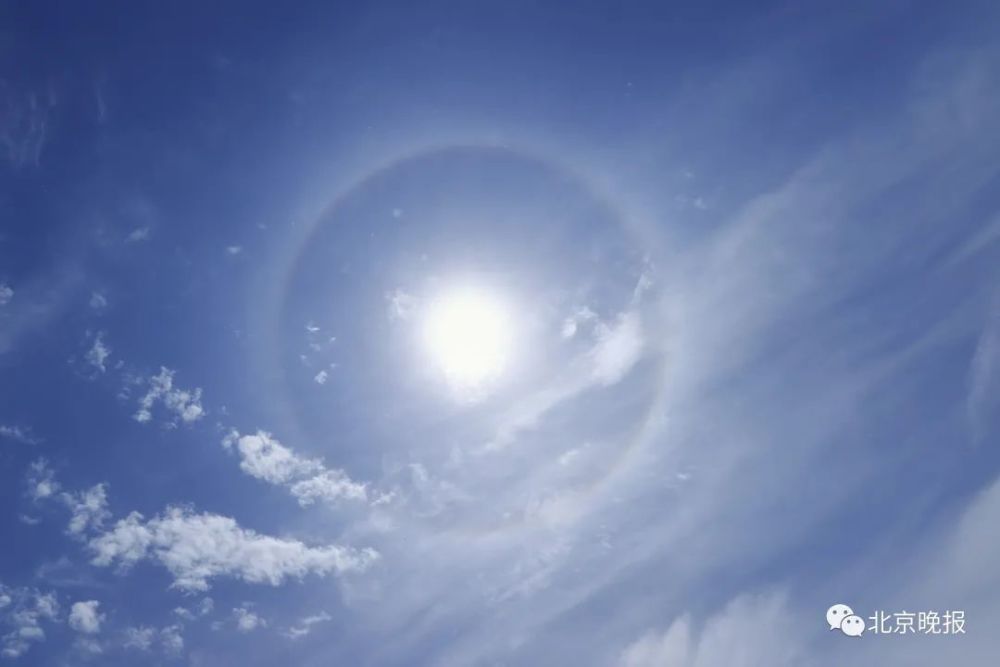 今日,北京上空现日晕奇观!"日晕三更雨"真要来了