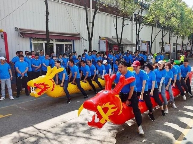 旱地龙舟,龟兔赛跑,蔡甸企业青年职工运动会快乐开幕