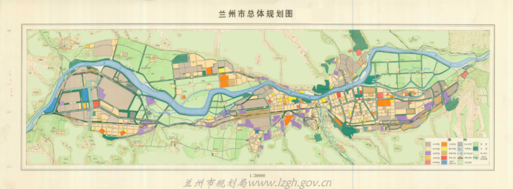 兰州市第一版城市总体规划图回顾在第一版规划中,根据国家工业建设