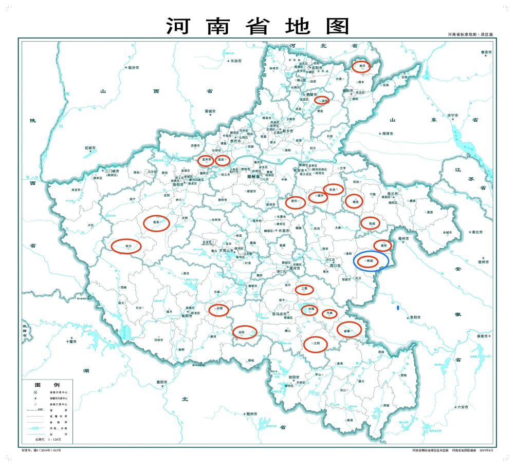 河南省有哪些县不通铁路附河南省及各市标准地图