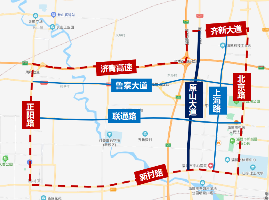 重磅!北京路至正阳路间将有大规划,涵盖淄博新区,大学城