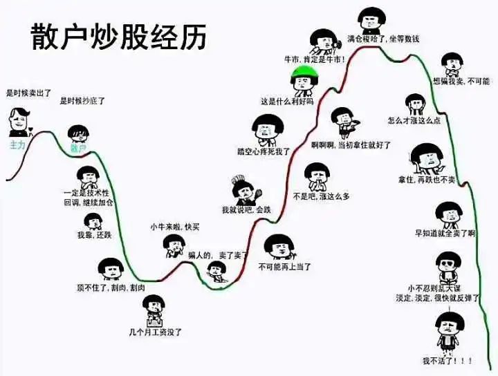 标准买卖操作:1:一卖肯定涨2:追涨一定跌3:加仓继续跌4:买的股票大跌