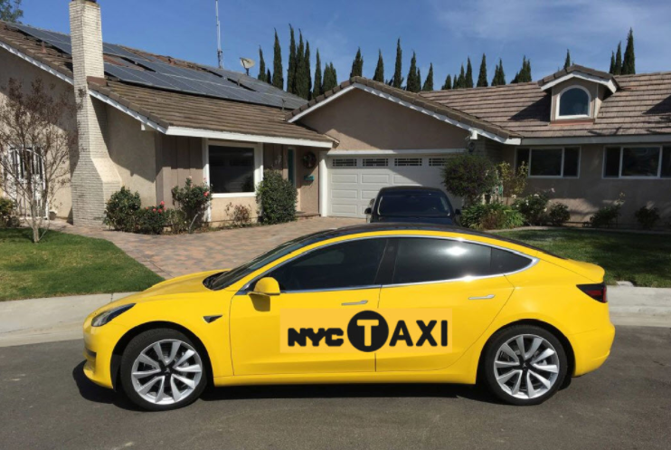纽约市的特斯拉model 3黄色出租车车队正在快速增长