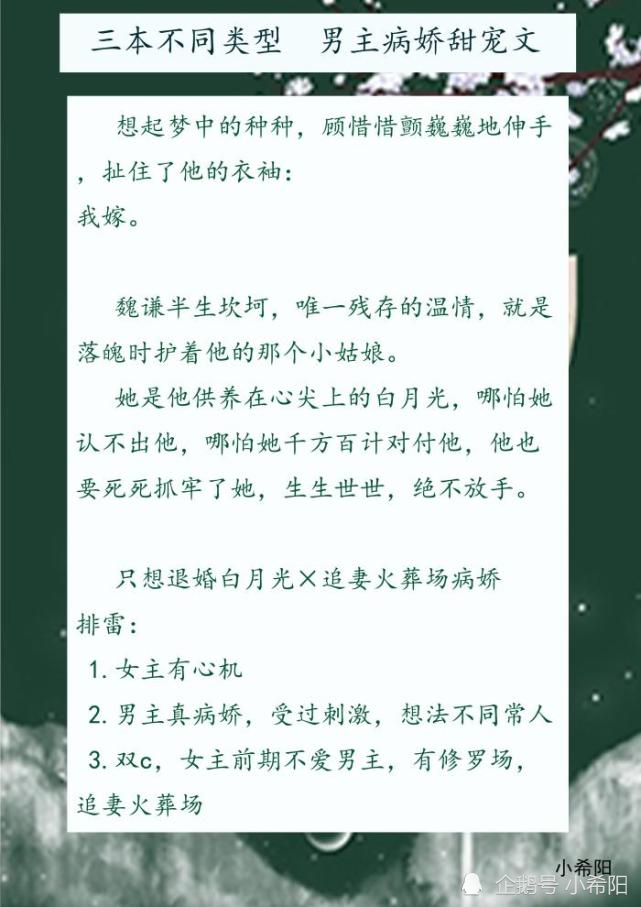 主病娇甜宠文 追妻火葬场《病娇的白月光《想你想疯了《病弱偏执