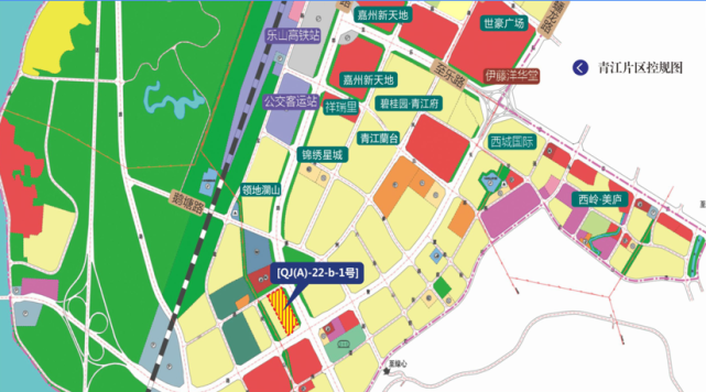 (青江片区控制性规划图)后续供应﹥﹥﹥按照官方最新发布的"乐山市