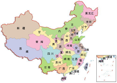 我国目前有34个省级单位,其中23个省,5个自治区,4个直辖市,2个特别