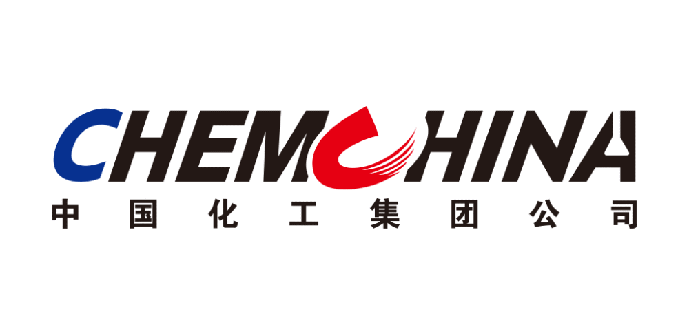 中国化工集团的logo以英文简称「chemchina」设计,其中字标中的两个