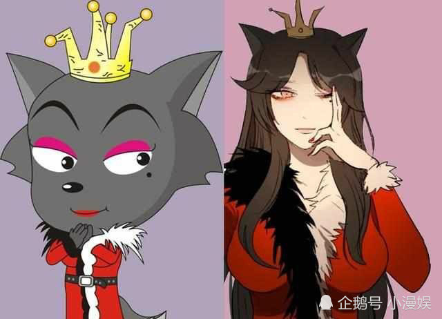 《喜羊羊与灰太狼》拟人化!网友:小灰灰太萌,红太狼太