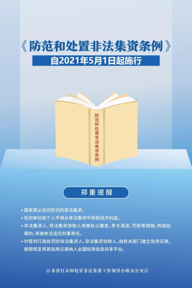 《防范和处置非法集资条例》 自2021年5月1日起施行, 四张海报告诉你