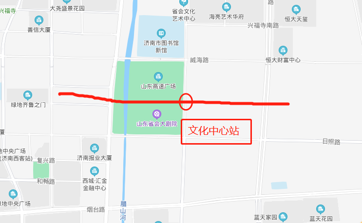 第29站,济南西站,市民乘坐六号线来这个站最顺畅方便.