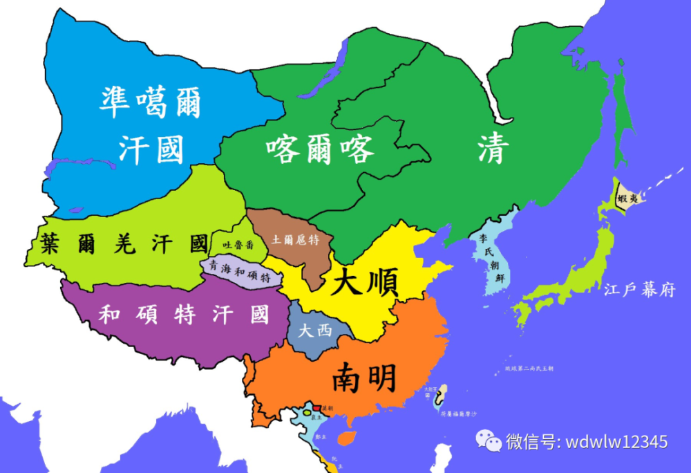 明朝地图面积!从地图来看明末时期大明江山怎样一步步