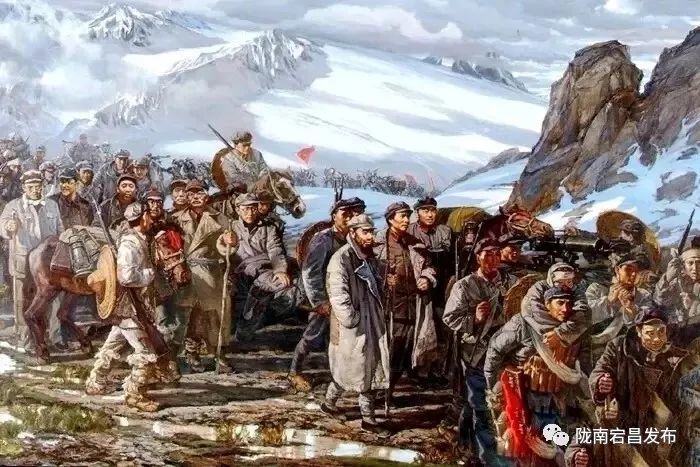 《七律·长征》是中央红军长征的一个全景图,抒写整个长征的过程与
