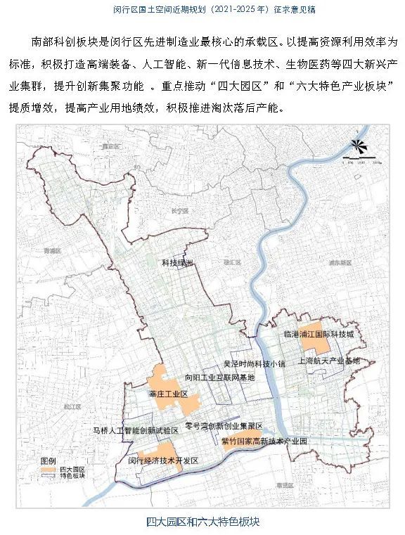 闵行区国土空间近期规划,将以已批复的《上海市闵行区总体规划暨土地