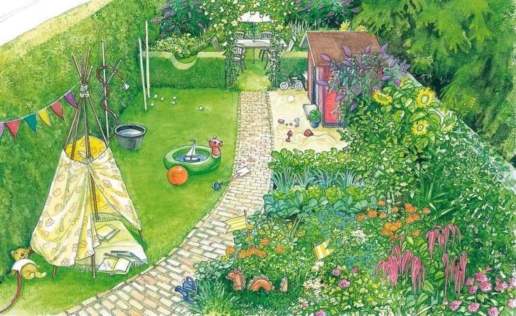花园风格—28个小花园手绘,收藏好,闲看花开,静待花落!