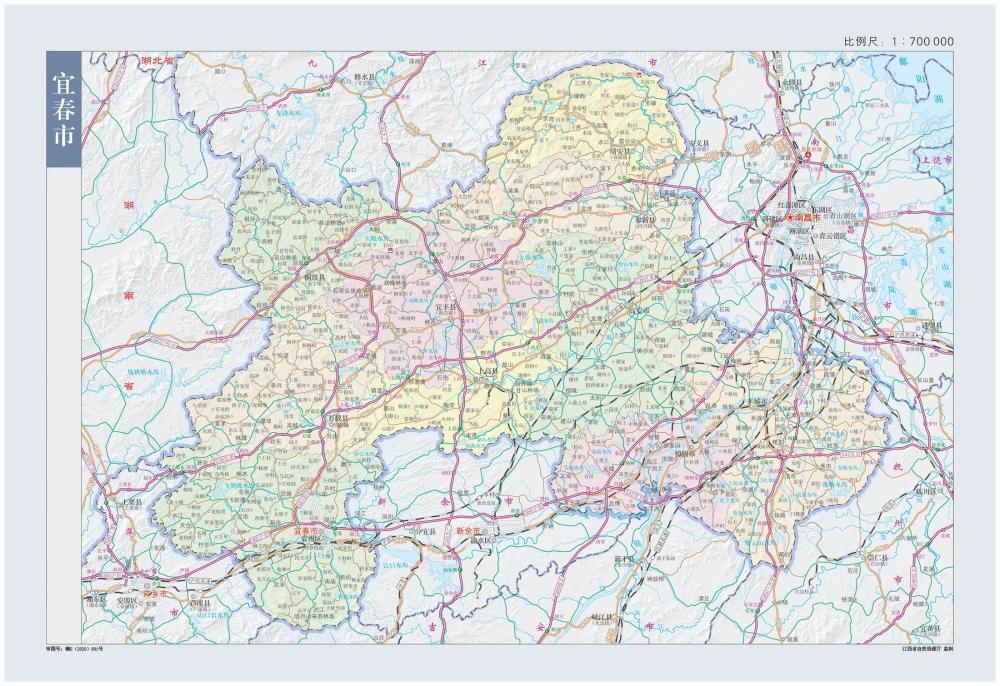 江西省有哪些县不通铁路?(附江西省及各市最新标准地图)