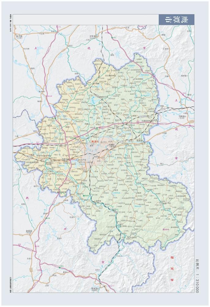 江西省有哪些县不通铁路附江西省及各市最新标准地图