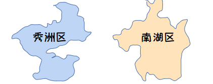 2区为秀洲区,南湖区 3县级市为桐乡市,海宁市,平湖市 2县为嘉善县