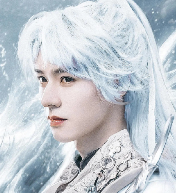 罗云熙马天宇这种的才叫白发男神,王鹤棣的白发造型真