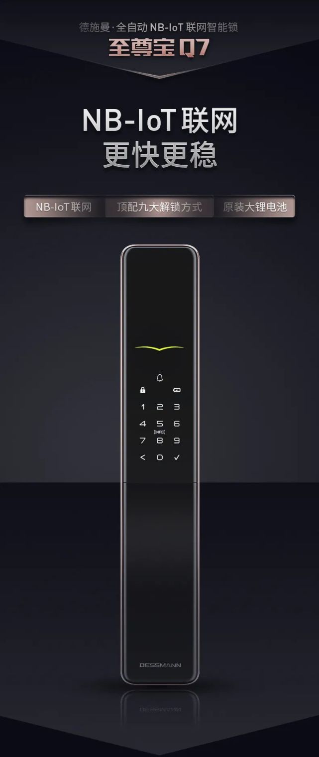 智选产品库|德施曼全自动nb-iot联网智能锁q7