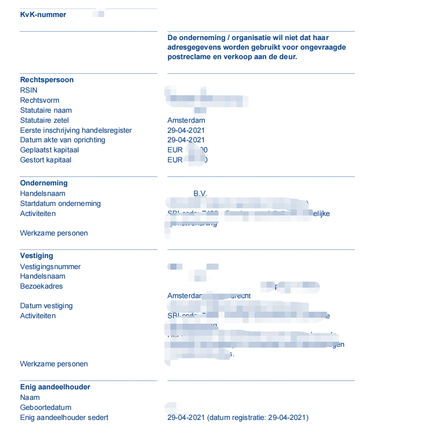 欧盟公司荷兰公司注册流程篇