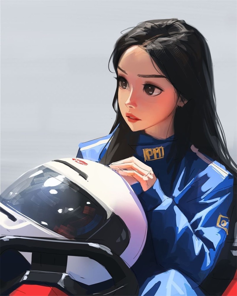 插画师sam yang笔下的少女肖像