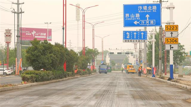 【实干灵璧】道路改造提升 打造大美灵城